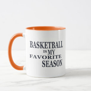 Basketball ist meine Lieblingsjahreszeit mit blaue Tasse