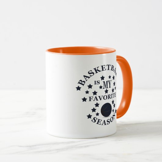 Basketball ist meine Lieblingsjahreszeit mit blaue Tasse (VorderseiteRechts)