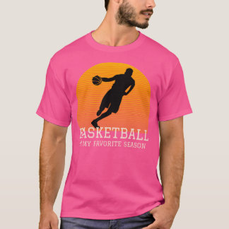 Basketball ist meine Lieblingssaison Retro Sunset  T-Shirt
