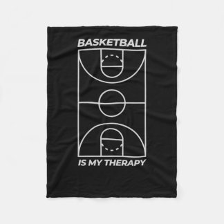 Basketball ist meine Therapie Fleecedecke