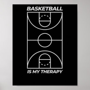 Basketball ist meine Therapie Poster