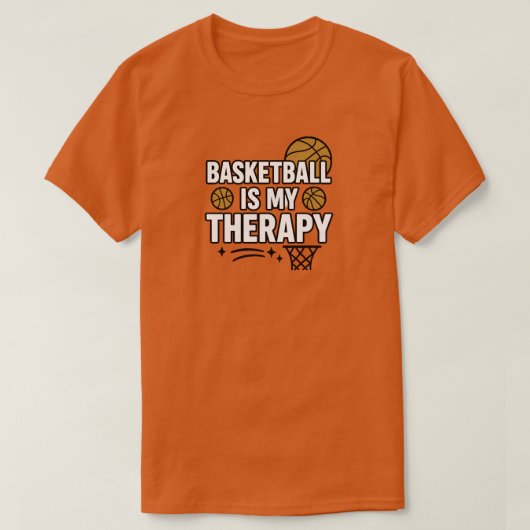 Basketball ist meine Therapie T-Shirt (Design vorne)