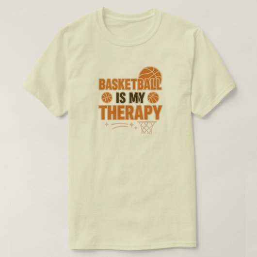 Basketball ist meine Therapie T-Shirt (Design vorne)
