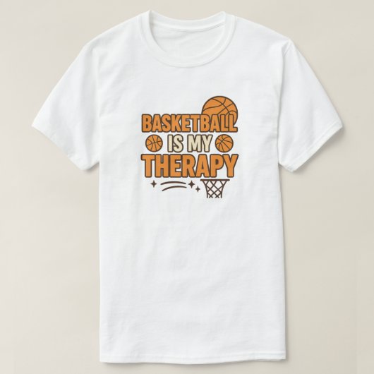 Basketball ist meine Therapie T-Shirt (Design vorne)