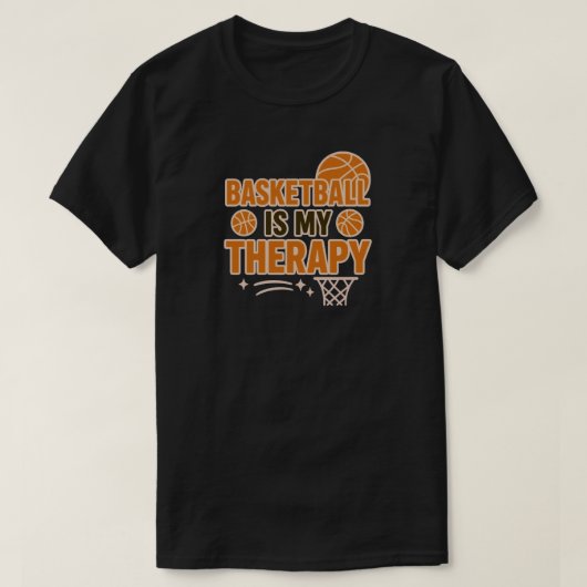 Basketball ist meine Therapie T-Shirt (Design vorne)