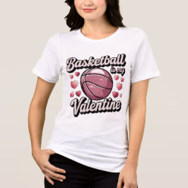 Basketball ist meine Valentine, Retro Basketball L Tri-Blend Shirt