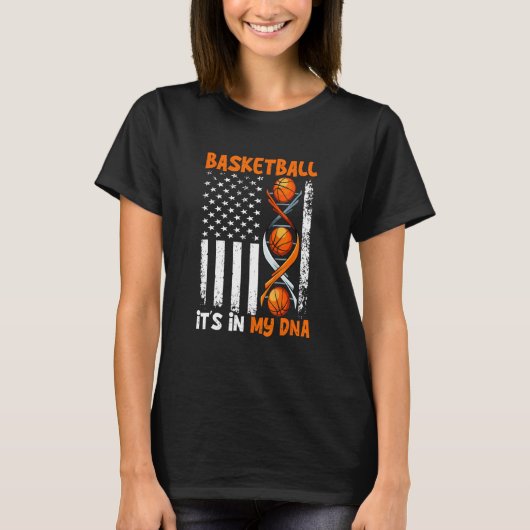 Basketball It's In-My DNA Funny Player Coach Team T-Shirt (Vorderseite)