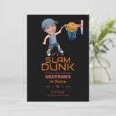 Basketball jeden Alters Geburtstags Foto Einladung (Stehend Vorderseite)