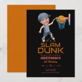 Basketball jeden Alters Geburtstags Foto Einladung (Vorne/Hinten)
