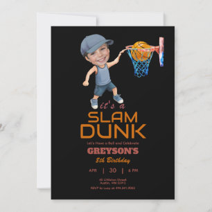 Basketball jeden Alters Geburtstags Foto Einladung