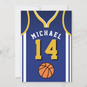 Basketball jeden Alters zum Geburtstag einladen Einladung (Rückseite)