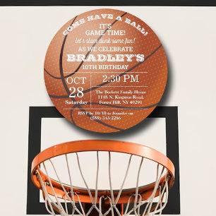 Basketball jeden Geburtstag Einladung
