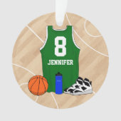 Basketball Jersey auf Hofgrün Ornament (Vorderseite)
