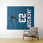 Basketball Jersey Hintergrund| Team-Nummer Wandteppich (Beispiel (Horizontal))