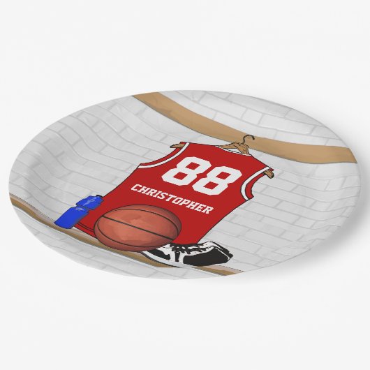 Basketball Jersey momento Pappteller (Schrägansicht)