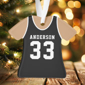 Basketball Jersey Sports Team Uniform Black Ornament