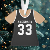Basketball Jersey Sports Team Uniform Black Ornament