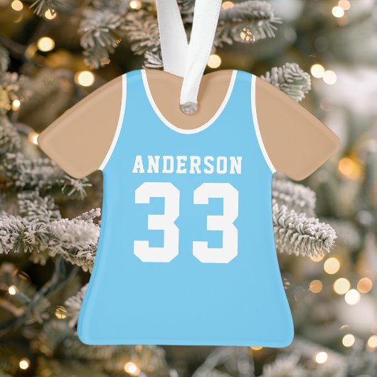 Basketball Jersey Sportteam Uniform Blue Ornament