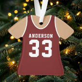 Basketball Jersey Sportteam Uniform Maroon Ornament