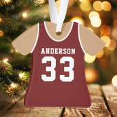 Basketball Jersey Sportteam Uniform Maroon Ornament