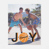 Basketball JOY Foto Fleece Blanket (Vorderseite)