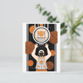 Basketball-Junge (Remake) Postkarte (Stehend Vorderseite)