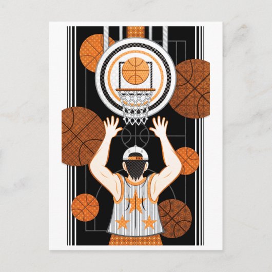 Basketball-Junge (Remake) Postkarte (Vorderseite)