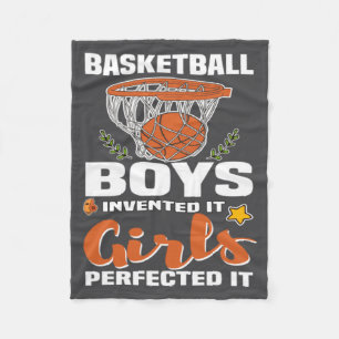Basketball-Jungen erfanden es Mädchen perfektionie Fleecedecke