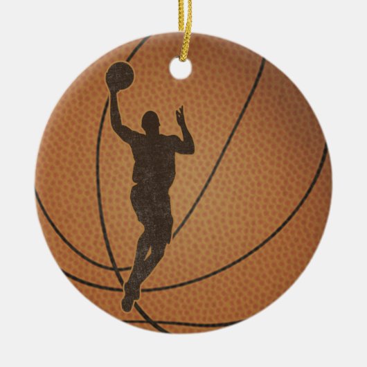 Basketball-Jungen-Verzierung Keramikornament (Vorne)