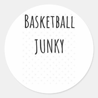 Basketball Junky Runder Aufkleber