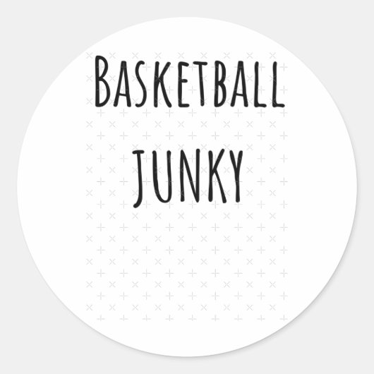 Basketball Junky Runder Aufkleber (Vorderseite)