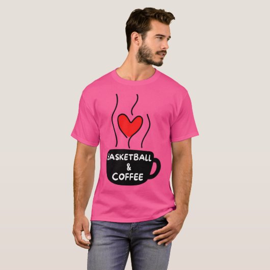 Basketball-Kaffee T-Shirt (Vorne ganz)