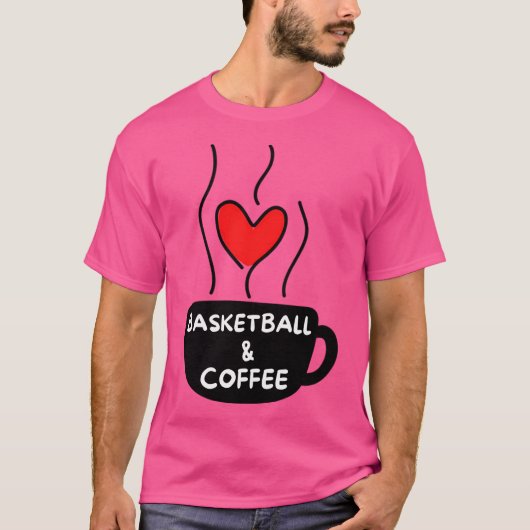 Basketball-Kaffee T-Shirt (Vorderseite)