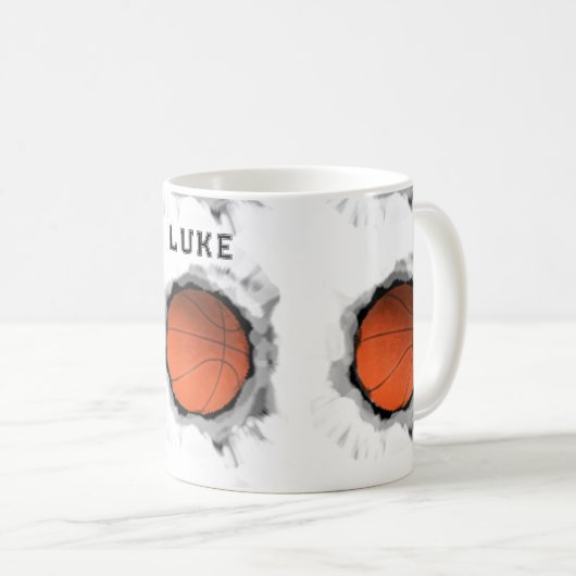 Basketball Kaffeetasse (VorderseiteRechts)