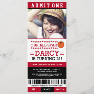 Basketball-Karten-Geburtstag lädt ein Einladung