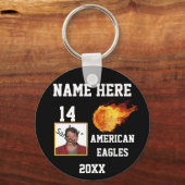 Basketball Keychains with Player's Name Photo Schlüsselanhänger (Vorderseite)