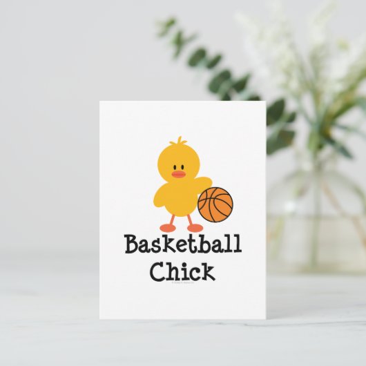 Basketball Kick Postkarte (Stehend Vorderseite)