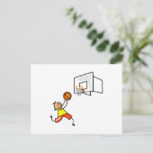 Basketball Kid Postkarte (Stehend Vorderseite)