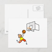 Basketball Kid Postkarte (Vorne/Hinten)