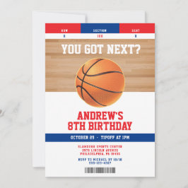 Basketball Kids Birthday Party Ticket Invitation Einladung