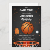 Basketball Kids Boy Birthday Party Invitation Einladung (Vorne/Hinten)