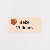Basketball Kids' Name Clothing School Labels Etiketten (Design 1)
