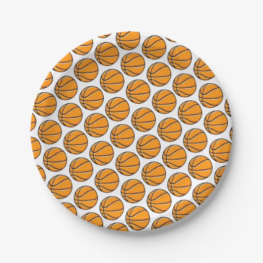 Basketball Kids Sports Party Team Coach Napkins Pappteller (Vorderseite)