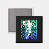Basketball Kinder Jungen Männer 2 Magnet (Vorderseite/Rückseite)