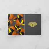 Basketball-Kindergeburtstag in schwarzem Gold Karte (Innenseite)