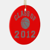 Basketball-Klasse 2012 - Grau 2 Keramik Ornament (Rechts)