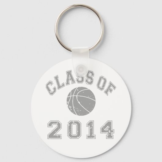 Basketball-Klasse 2014 - Grau 2 Schlüsselanhänger (Vorderseite)