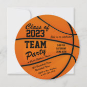 Basketball-Klasse des Party 2023 Einladung (Vorderseite)