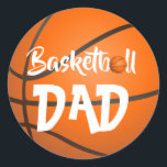 Basketball Klassischer Rundaufkleber Runder Aufkleber<br><div class="desc">Destiny's Destiny Shops</div>