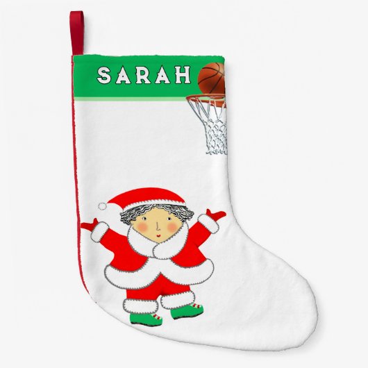 Basketball Kleiner Weihnachtsstrumpf (Vorderseite)